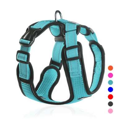 Fashion Breathable Mesh Reflective Pet Adjustable Personalized Dog Harness